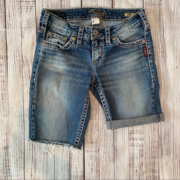 Silver Jeans Pants - Silver Aiko Cutoff Jean Shorts.